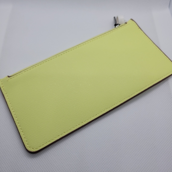 A NEW DAY Slim Credit Card Wallet Citrine Yellow Green NWT - Picture 4 of 14